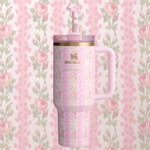 Stanley Pink Floral Travel Mug